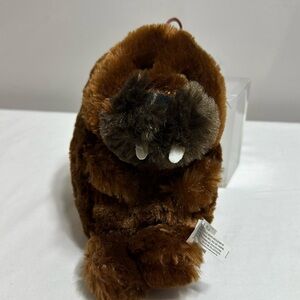 Nanco Belly Buddies Rinco The Beaver 8” Plush Stuffed Animal Toy Chubby Beaver